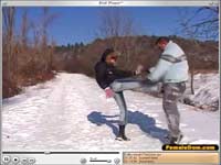 Ballbusting In The Snow